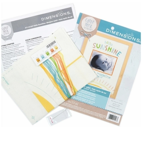 Cathy Heck Hello Sunshine Birth Announcement Embroidery Kit - Picture 3 of 6